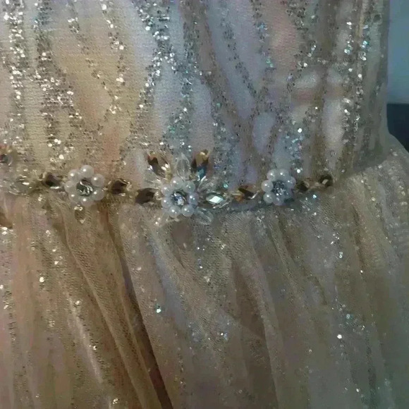 Petite Adele Sequined Formal  Dress Gown Size 10 - Picture 11 of 15